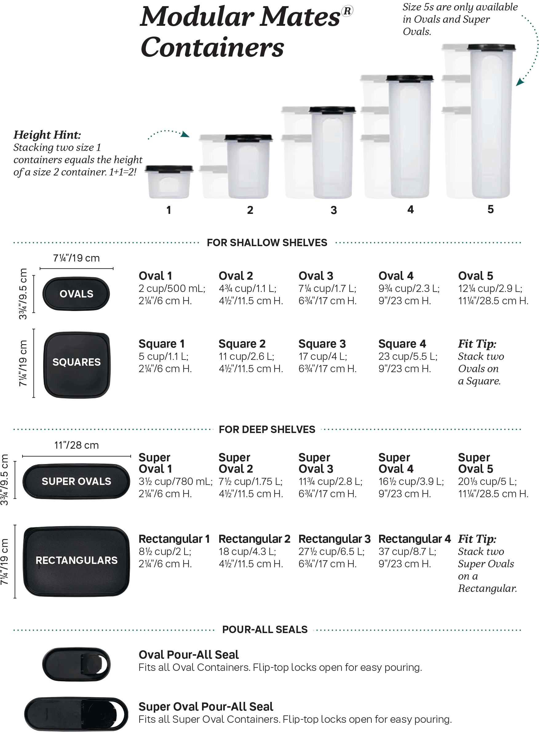Tupperware? Modular Mates? Oval | Pour-All Seal | Food Storage - Image 3